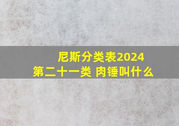 尼斯分类表2024 第二十一类 肉锤叫什么